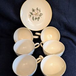 Dishes Dinnerware Rhythm By Homer Laughlin 7 Pieces 1 Plate 6 Cups