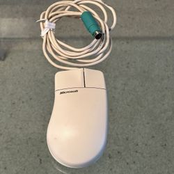 Vintage Microsoft Port Compatible Mouse 2.1A PS/2 PS2, 6 ft Wired Ball Mouse