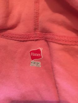 HANES pink zip hoodie and pink pants
