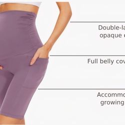 Assortment Of Maternity Clothes- Tops, Shorts, Leggings