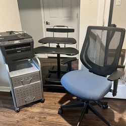 Mobile Desk, File Cabinet Printer And Chat 