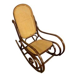 Vintage Mid Century Cane Rocking Chair