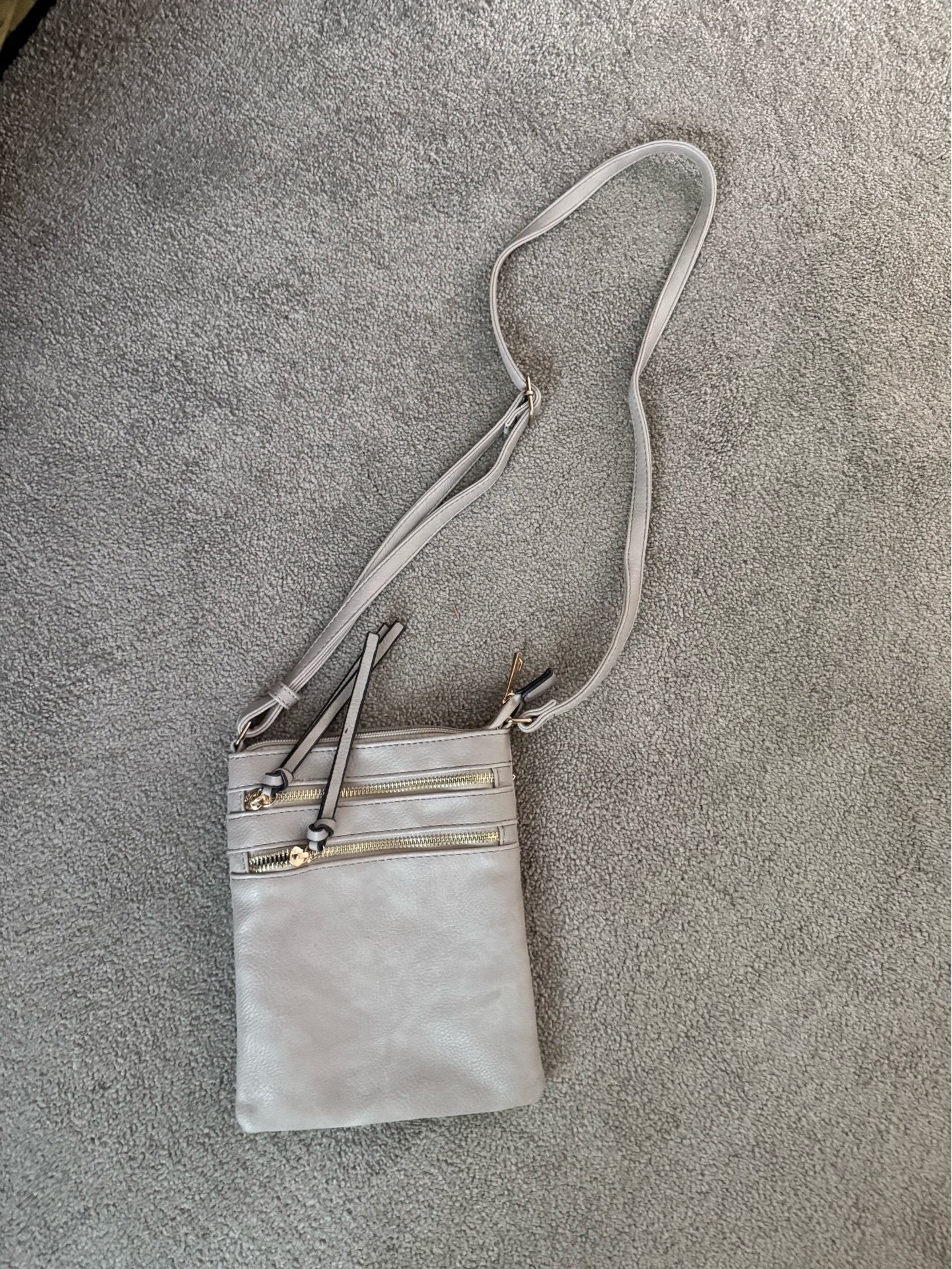 Tan small crossbody leather purse