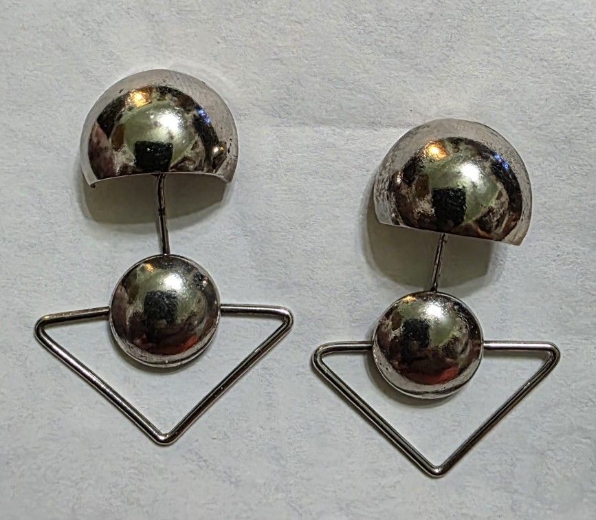 Silver Tone Pierced 1 1/2" Long