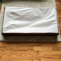 Changing Table Topper Tray With Pad, Walnut Colour Finish