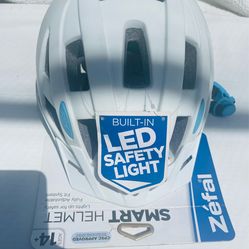 New Smart helmet with built in safety led  light  for ages 14 and up with adjustable fit
