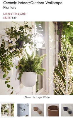 West Elm Ceramic Wallscape Large Planter