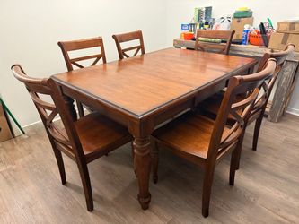 Wooden Dining Table w/6 chairs