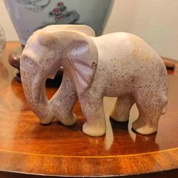 Marble Stone Elephant Sculpture - Vintage
