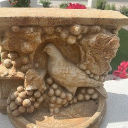 Vtg Concrete Wall Bird Feeders Pair 