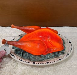 John Derian Target 12" Cooked Turkey Lit Blow Mold Thanksgiving Decor NEW