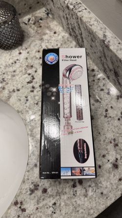 Handheld Shower Filter Head with Replaceable Cartridge