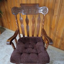 Rocking Chair Wooden Oak