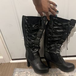 Goth Knee High Boots