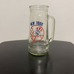 New York Yankees Vintage Glass Mug 
