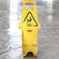 caution wet floor sign