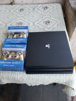 72 Edition PS4 Pro Slim 2021 1TB has games installed & 2 Controls $260! $20! Per Game. 3 for $50!? & $100! For 7 Games. Cash & trade welcome. All work