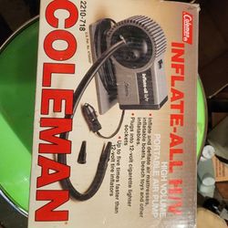 1987 Coleman Inflate-All H/V 12 Volt High Volume Portable Air Pum