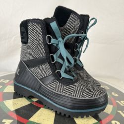 Sorel Tivoli II Boots Herringbone Winter Snow Lined Waterproof Women’s Size 6