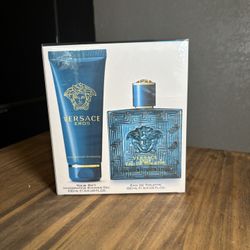Versace Eros Men's Travel Set 3.3 oz EDT Spray and 3.4 oz Shower Gel
