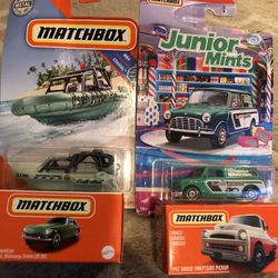 Four different matchbox vehicles