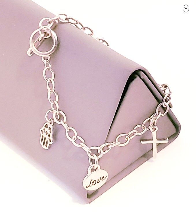 Handmade Charm Bracelet with Cross