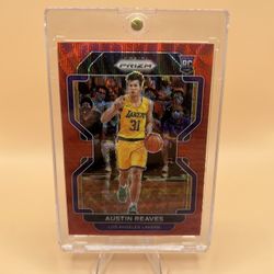 2021/22 Austin Reaves Prizm Red Wave Rookie Card🔥
