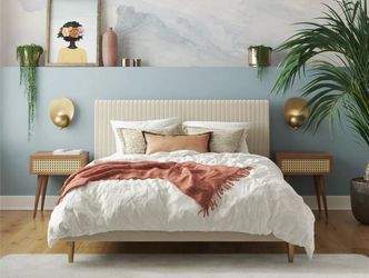 Ivory Bed Frame w/ Bed