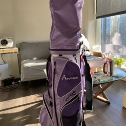 Finesse Women’s Golf Club Set with Stand Bag – Purple (Right-Handed) 