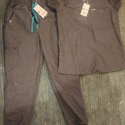 Figs Scrub Top And Bottom XS