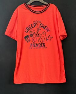 Halloween 🎃 Graphic T-Shirt “ Official Creepy Crew Member” Kids Size L (10-12)