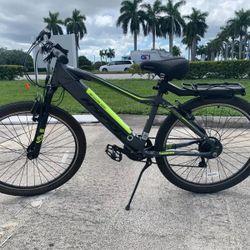 grey ebike e-bike electric bike 36v Hyper E-Ride Mountain rear rack lithium