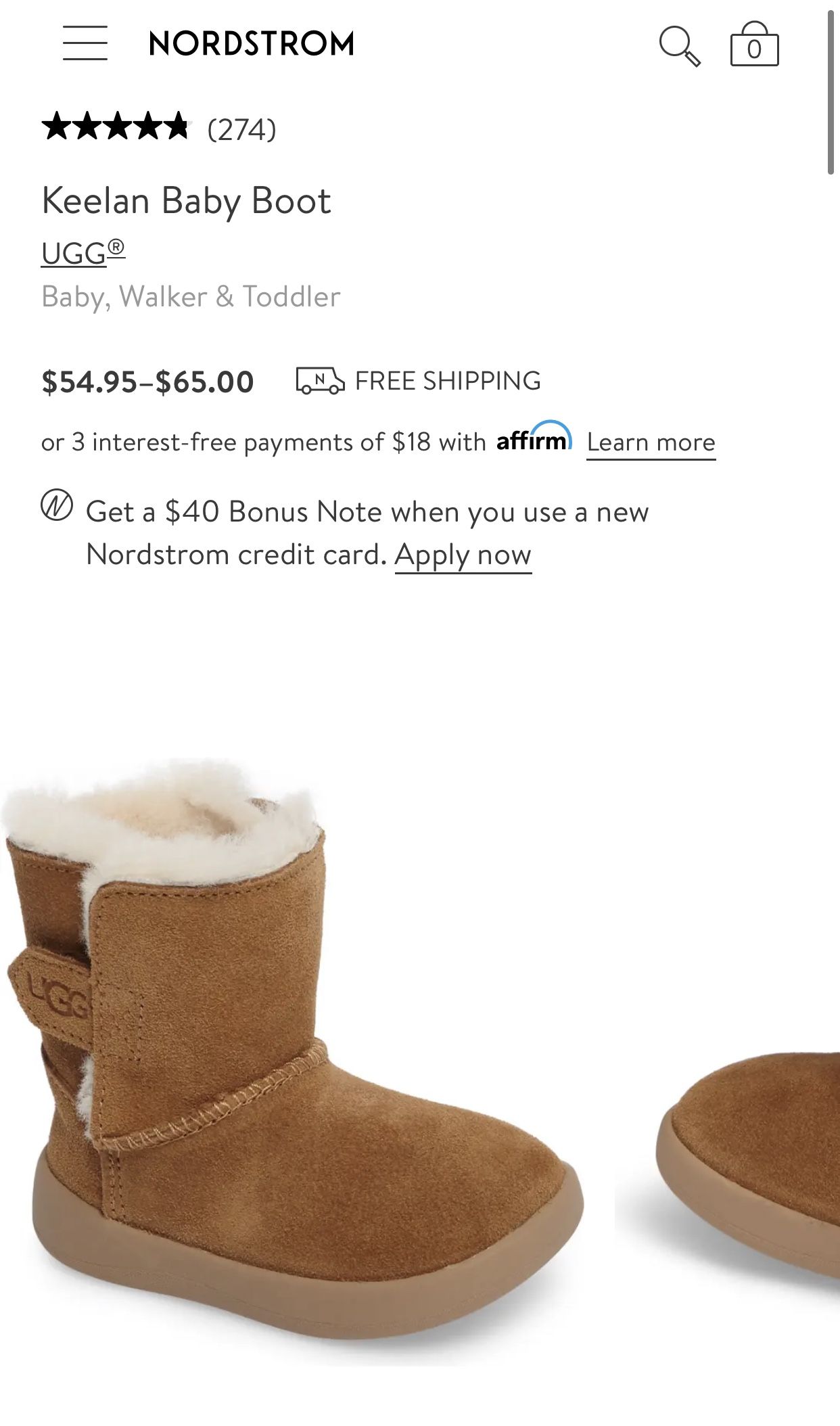Keelan Baby Ugg Boots USA 4/5