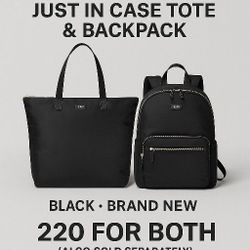📦 TUMI Corporate Collection "Just-in-Case" Bundle – Tote + Backpack (Black) | MSRP $410 – Now Only $199