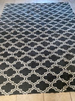 Charcoal grey 8x10 shaggy area rug