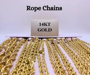 14K Diamond Cut Rope Chains! 1-12mm available!