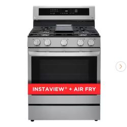 5.8 cu. ft. Smart Wi-Fi Enabled True Convection InstaView Gas Range Oven with Air Fry in Printproof Stainless Steel