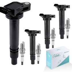 Toyota Lexus Cars Camry 4Runner New AULINK Ignition Coils & Spark Plugs 4-Pack