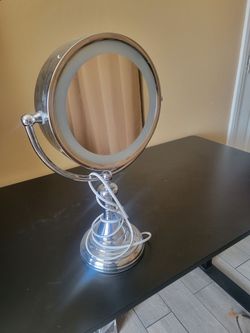 Lighted Vanity Mirror Chrome Double-Sided