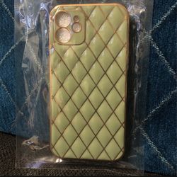 iPhone 12 Fancy Green & Gold Case 