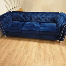 Blue Velvet Couch