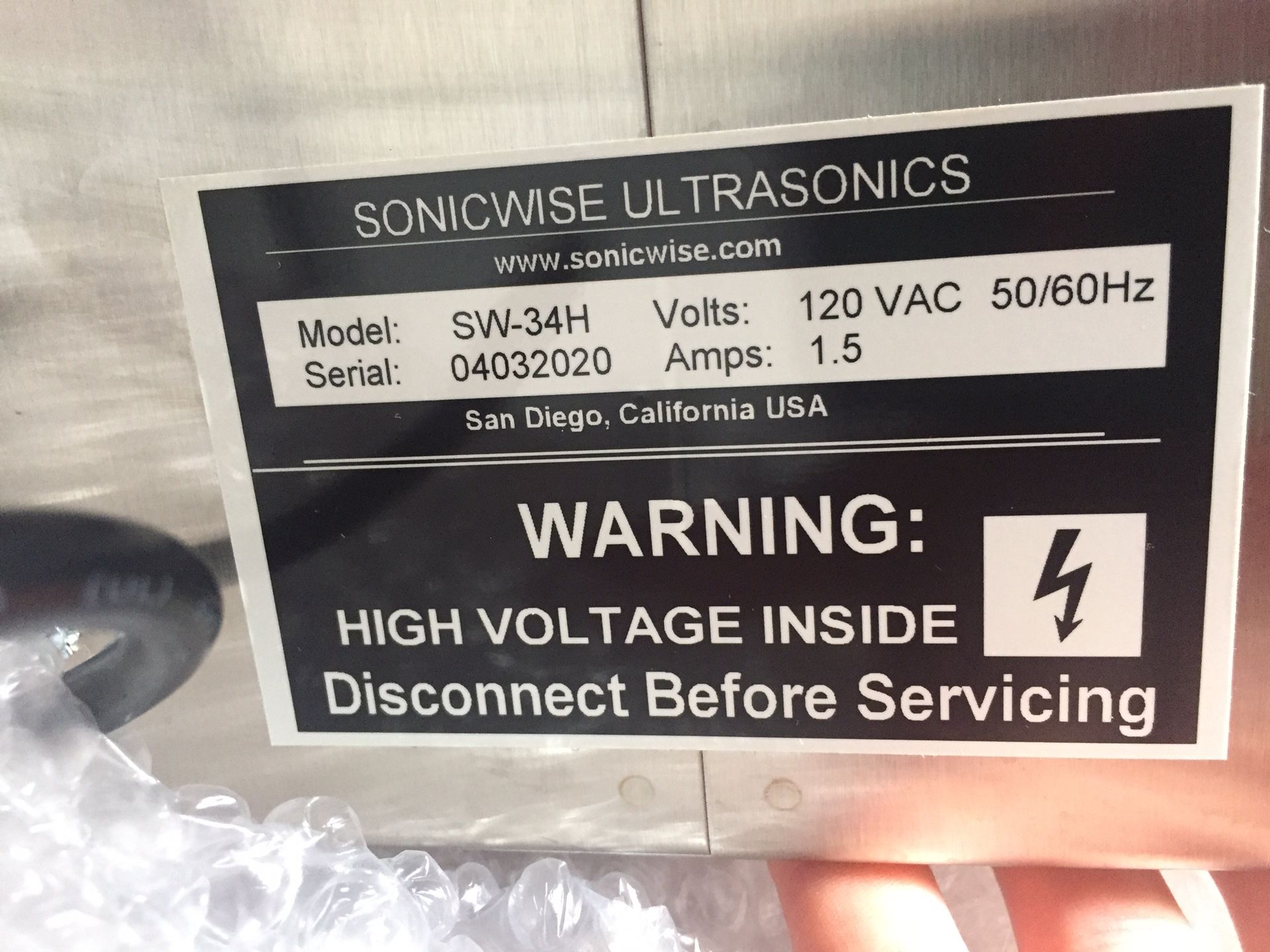 Sonic wise Ultrasonic Cleaner 2.75 Qt.