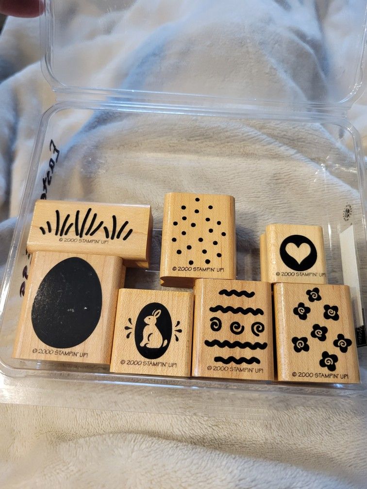 Rubber Stamps Easter Egg Two Step Stamping Stampin Up Set