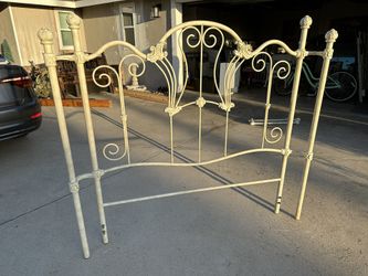 Vintage Cast Iron Bed Frame - Only Headboard And End Piece