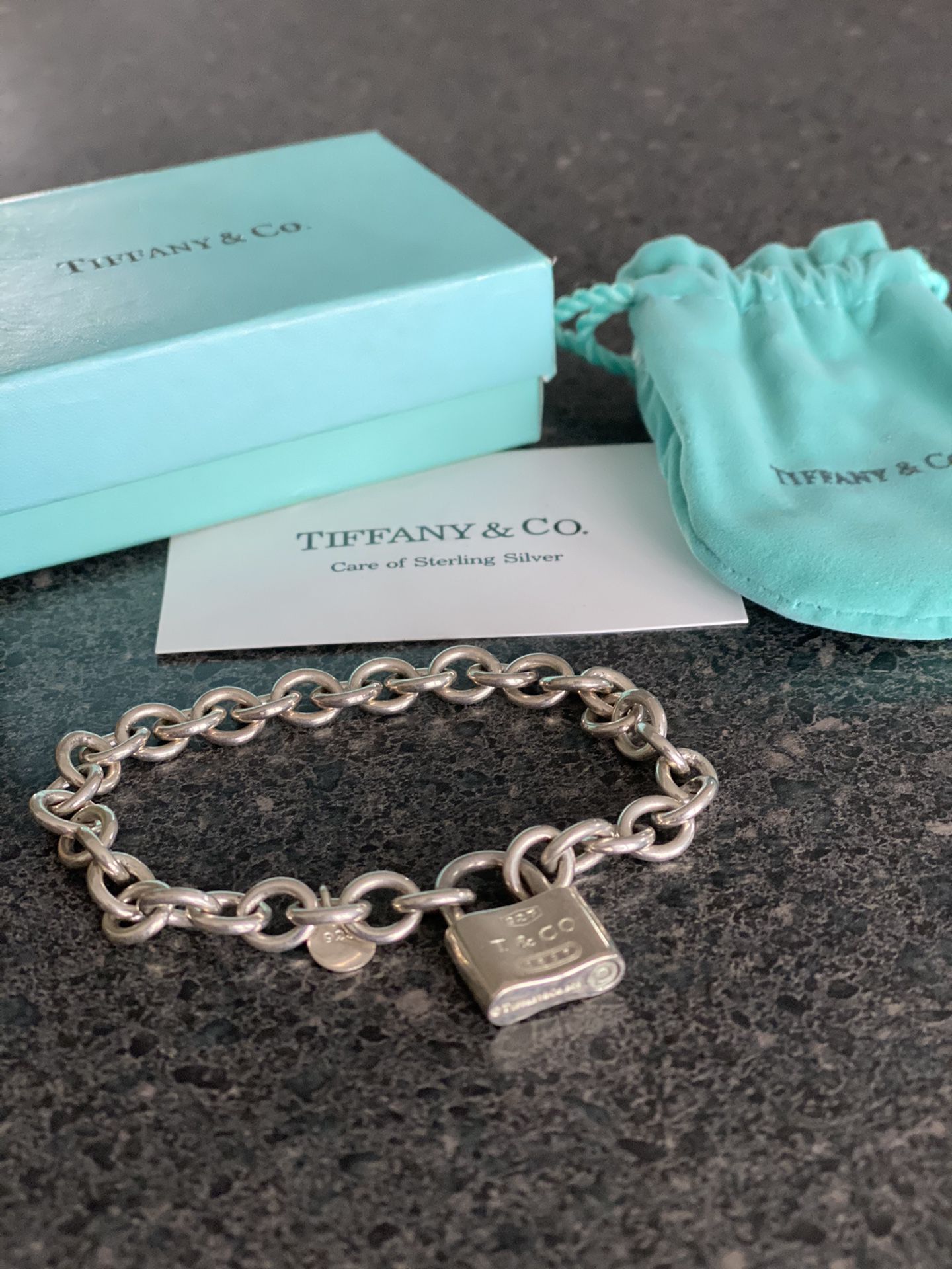 Tiffany & Co. Sterling silver 1837 locket bracelet