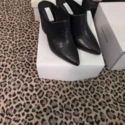 Steven New York Black Heels Slip On 