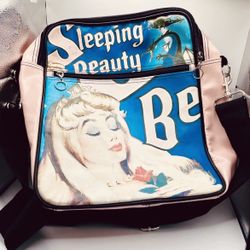 Disney Sleeping Beauty Pink Crossbody Messenger Vinyl Bag Purse Rare HTF Vintage