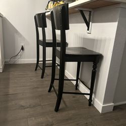 🌻RUSTIC FARMHOUSE Quality Wood Counter Stools✨✨Black