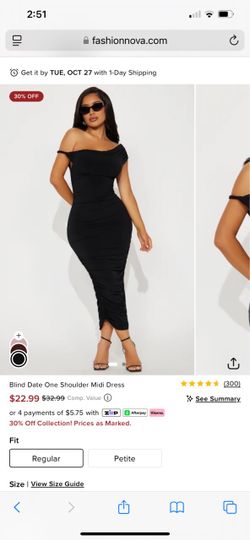 Black FASHION NOVA DRESS Size L