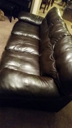 Signature Design by Ashley Commando Sofa in Dark Brown Leather